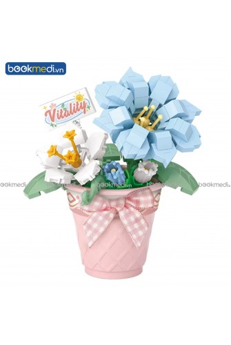 Đồ Chơi Lắp Ráp Mô Hình Chậu Hoa Gentian Flower Hãng Loz